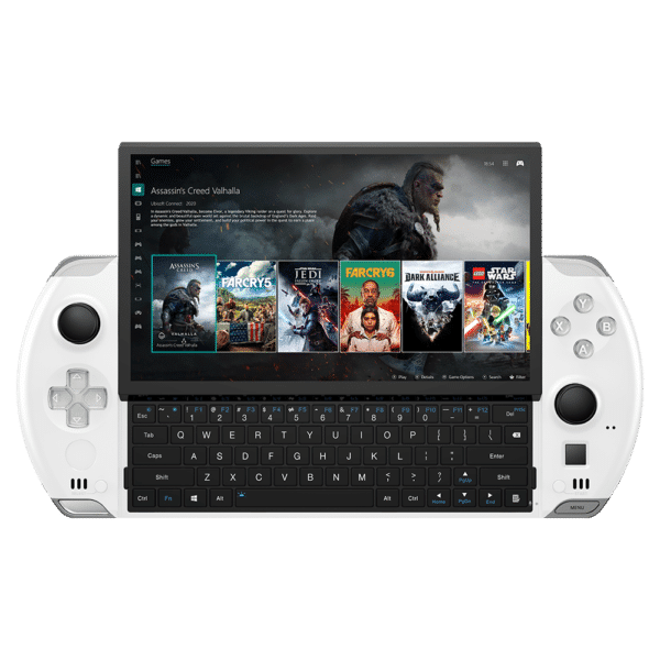 Image showing the GPD WIN 4 Handheld Gaming PC in Pearl White from the front
