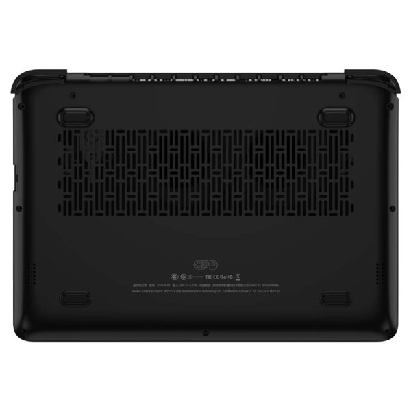 GPD WIN Ultrabook MAX 2021 mostrado desde abajo