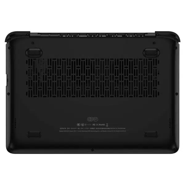 GPD WIN MAX 2021 Ultrabook shown from the bottom