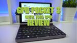 GPD Pocket 3 Mini laptop z procesorem Intel 7505, wyposażony w dwa głośniki zapewniające bogaty dźwięk.