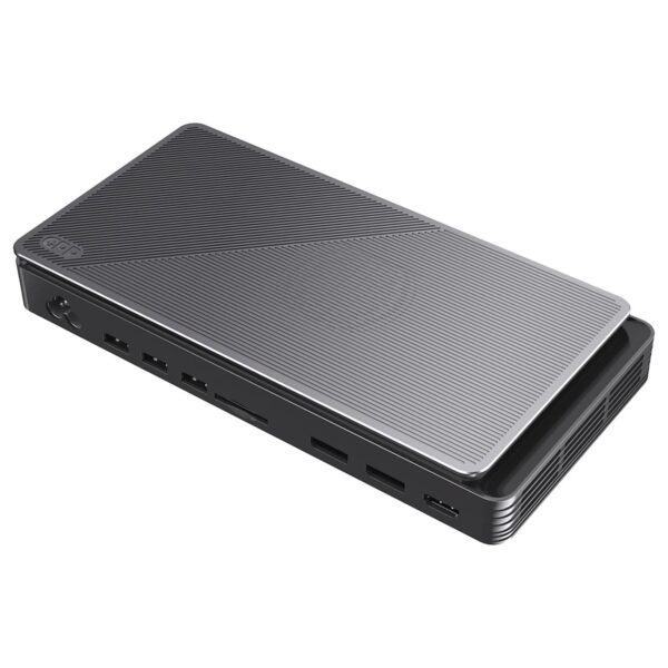 Εικόνα του σταθμού σύνδεσης GPD G1 2024 eGPU, με GPU AMD Radeon RX 7600M XT, διακόπτη TGP Toggle και ευέλικτη συνδεσιμότητα. Ιδανικό για gamers και επαγγελματίες. Προπαραγγείλετε τώρα για επαναστατικές δυνατότητες.  