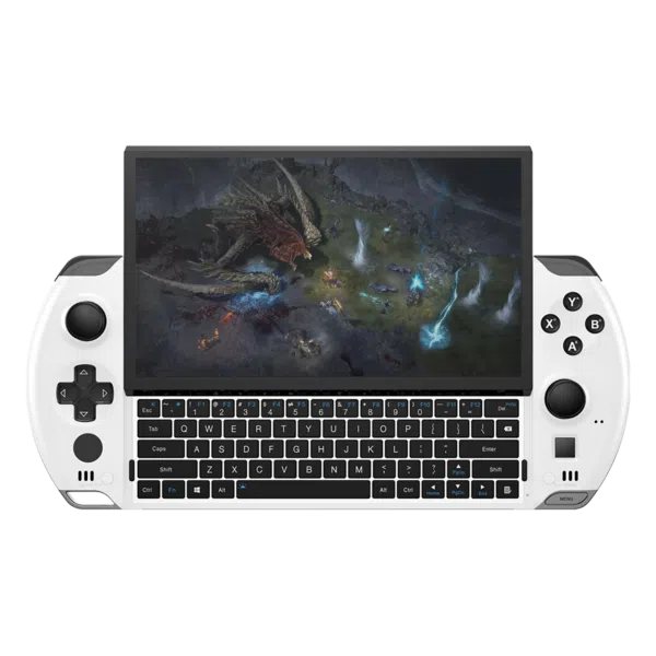 GPD Win 4 2023 Playing A Game With Keyboard Visible