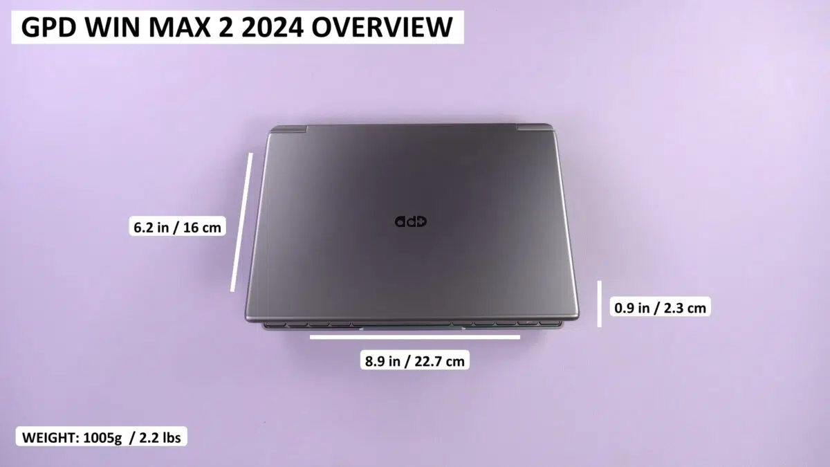 GPD WIN Máx. 2 2024 Dimensiones