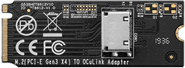 Image of the GPD G1 2024 M.2 NVMe Protocol to Oculink SFF-8612 Interface Adapter Card, offering compact expansion for graphics cards