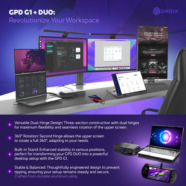 GPD DUO ノートパソコン｜デュアルスクリーン・ポータブル・パワーハウス
