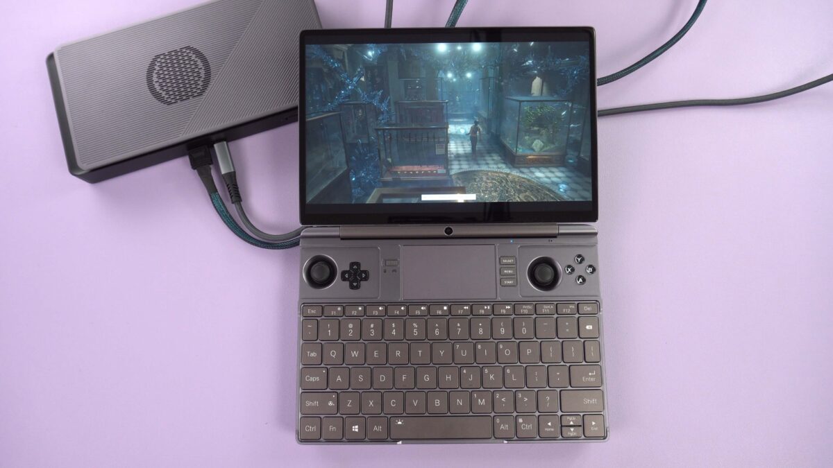 GPD WIN MAX 2 2024 with GPD G1 eGPU docking station