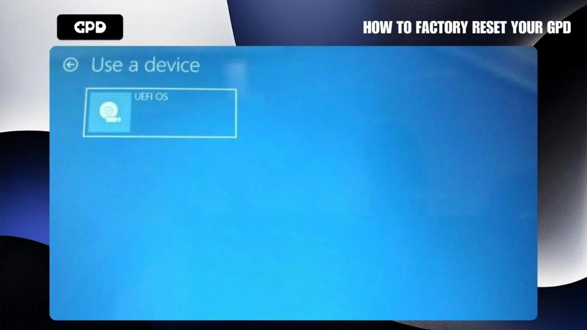 Geavanceerd opstartmenu Een apparaat gebruiken