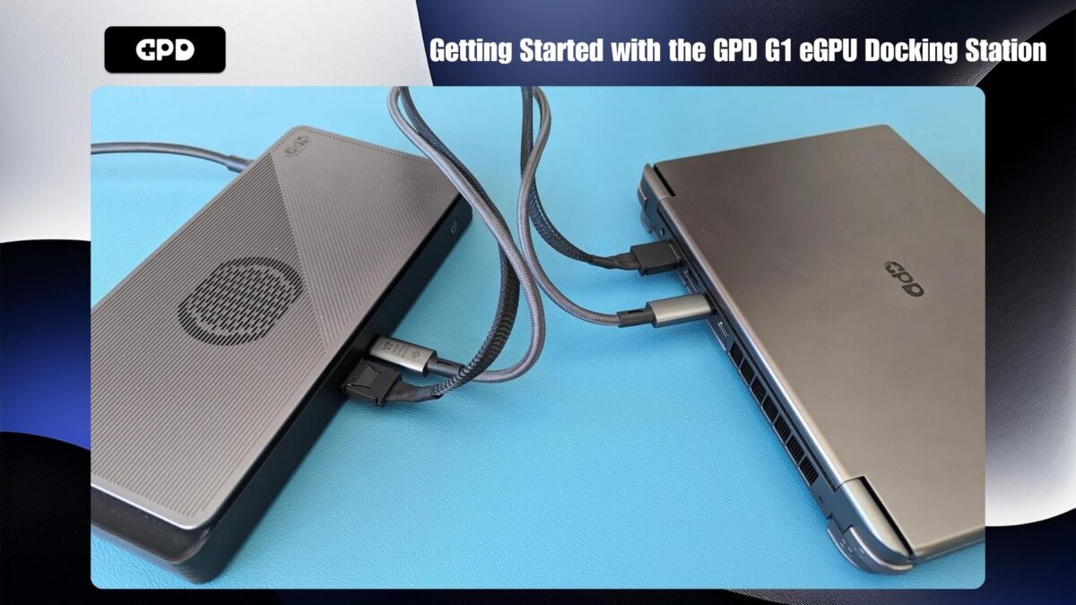 GPD G1 connected to GPD WIN MAX 2 2023 via OCuLink and USB 4