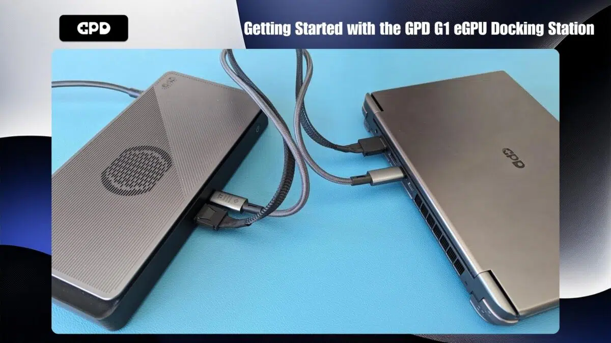 GPD G1 csatlakoztatva GPD WIN MAX 2 2023-hoz OCuLink és USB 4 segítségével