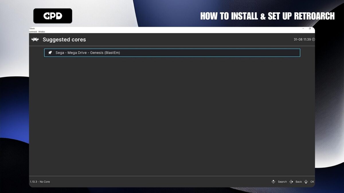 RetroArch Choose Core
