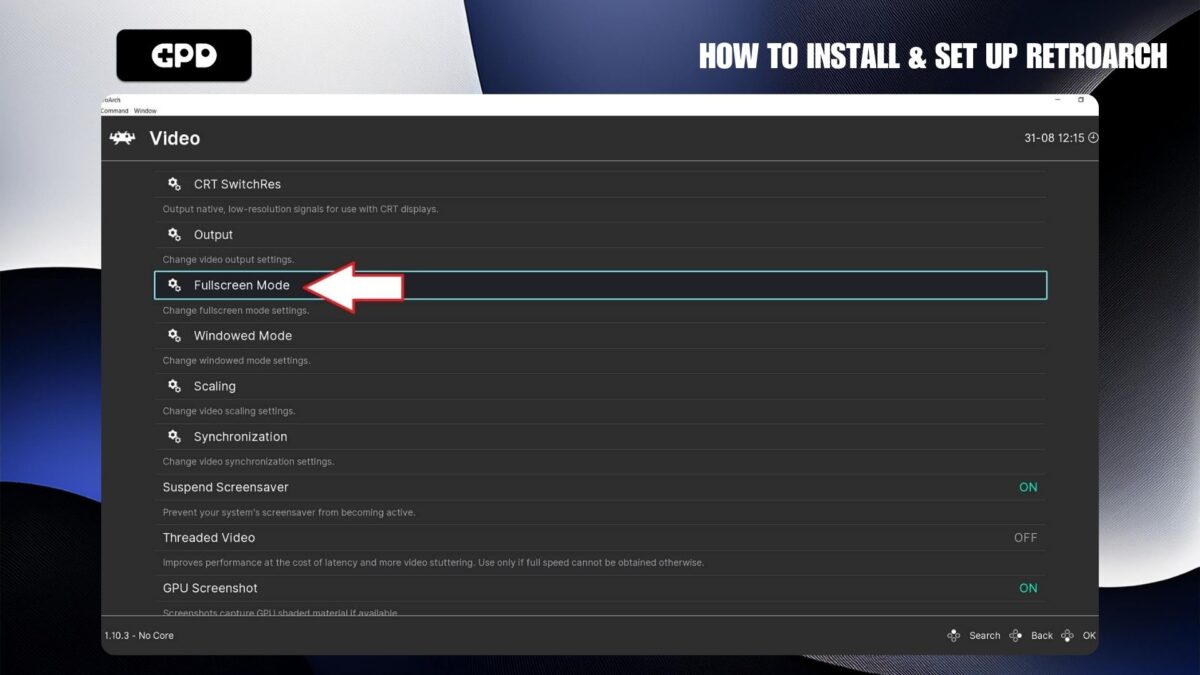 RetroArch Fullscreen Mode
