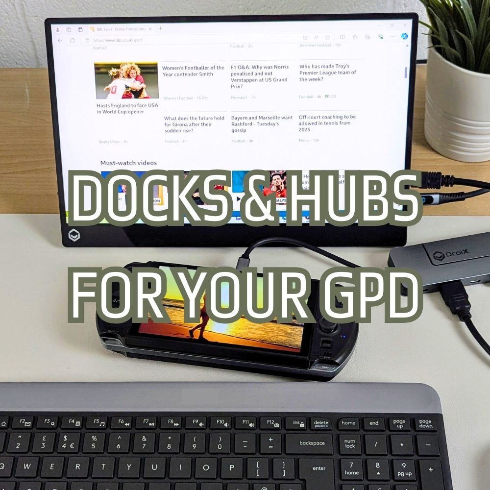 Docks and hubs for GPD handheld gaming PCs