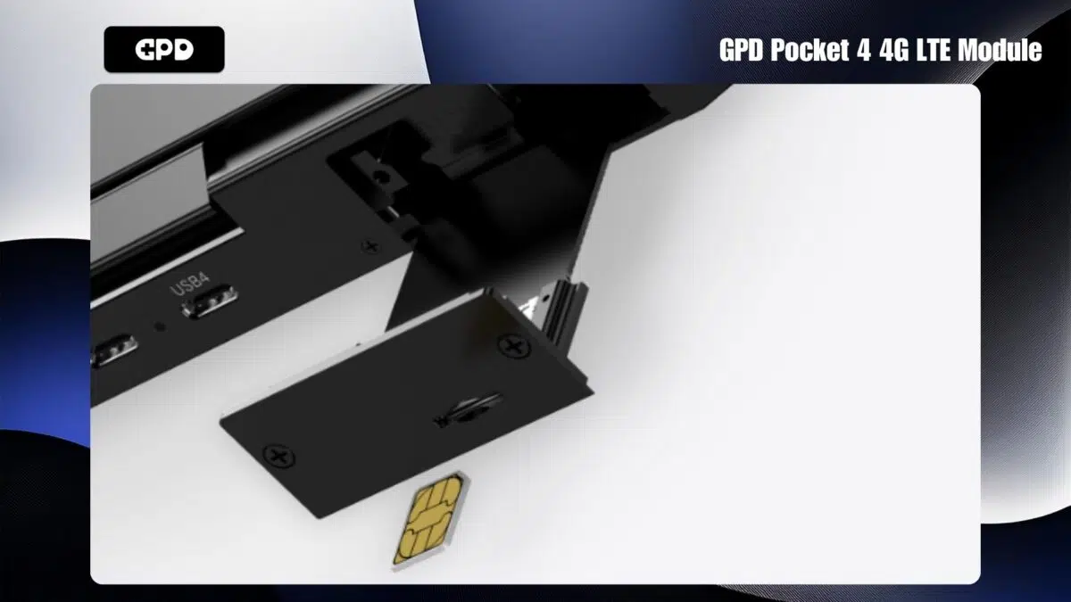 GPD Pocket 4 Modul 4G LTE dengan Nano Sim