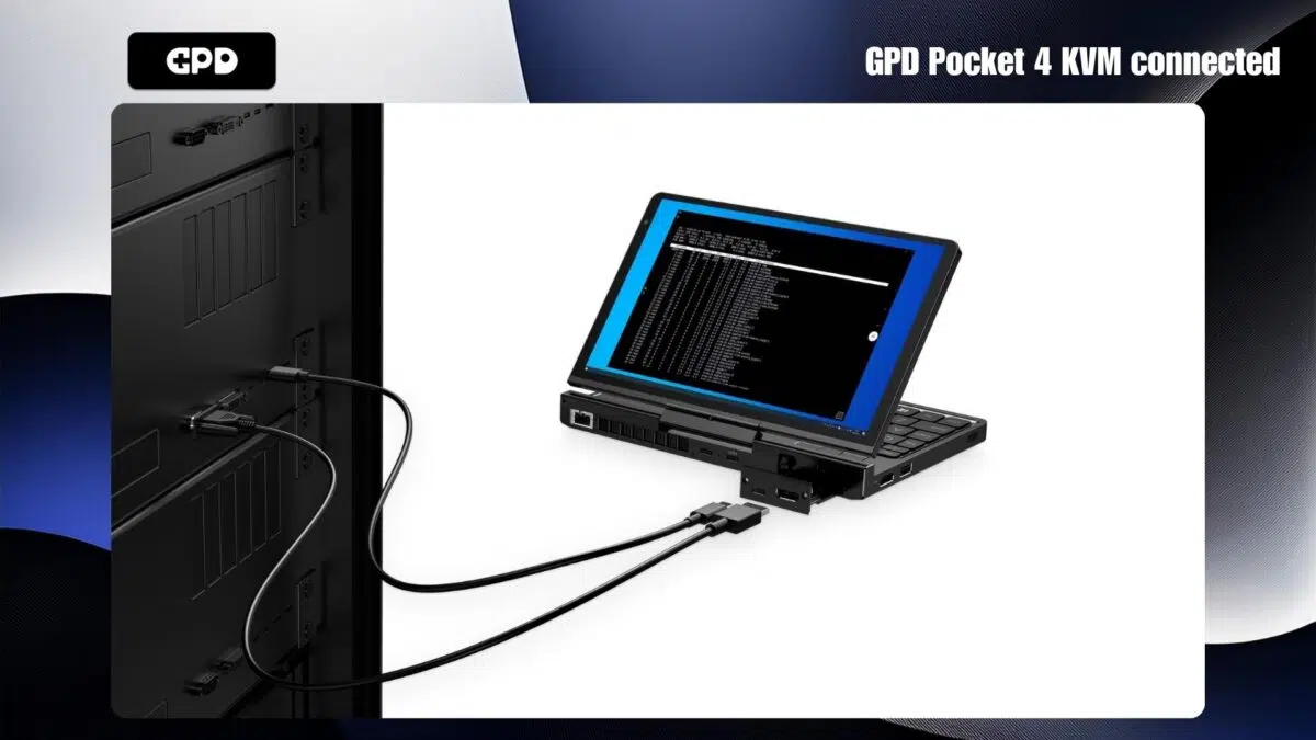 GPD Pocket 4 KVM conectados