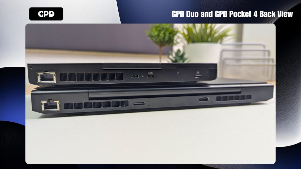 GPD Duo and GPD Pocket 4 Back View