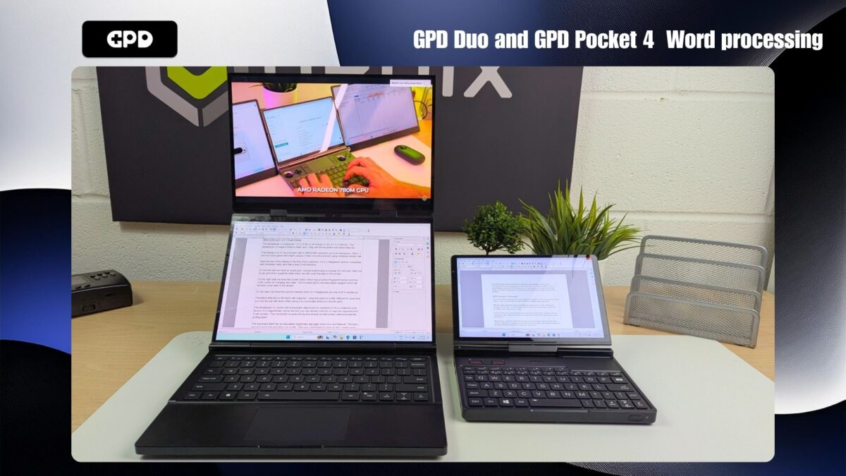 GPD Duo and GPD Pocket 4 Word processing