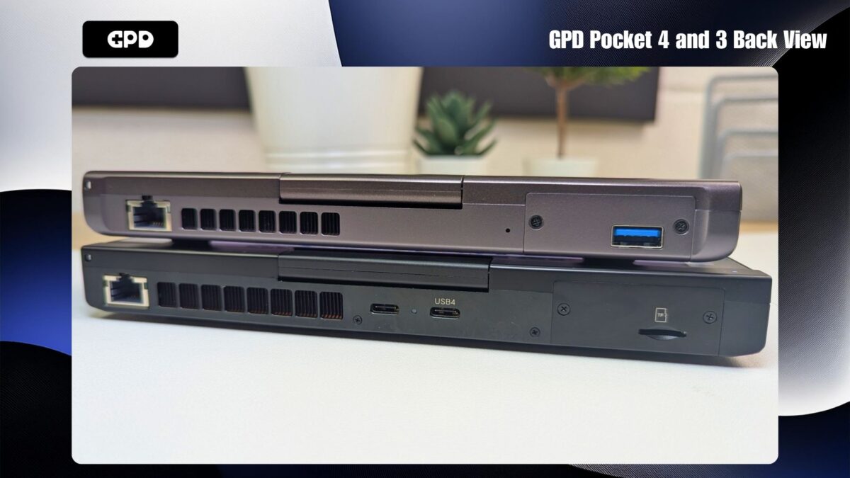 GPD Pocket 4 et 3 Vue arrière