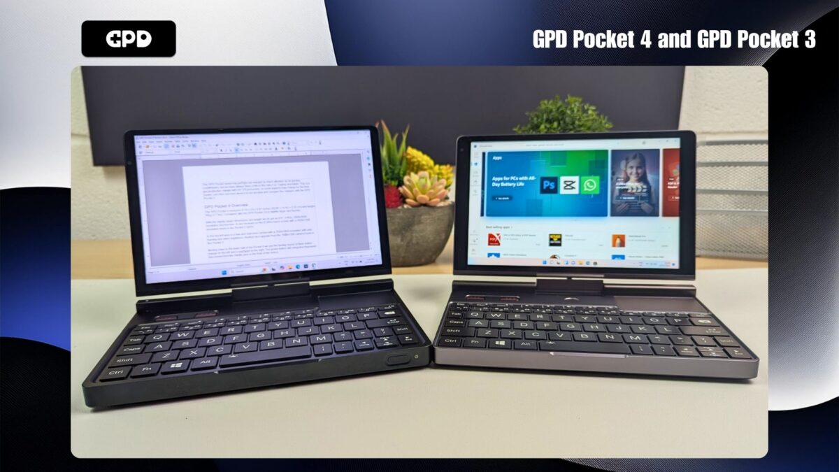 GPD Pocket 4 a GPD Pocket 3