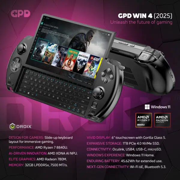 GPD WIN 4 2025 | Powerful Handheld Gaming PC