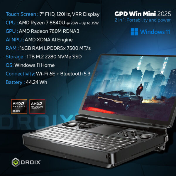 GPD WIN Mini 2025｜コンパクトなハンドヘルドゲーミングパワー