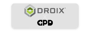 DROIX and GPD logos displayed together, symbolizing their collaboration.