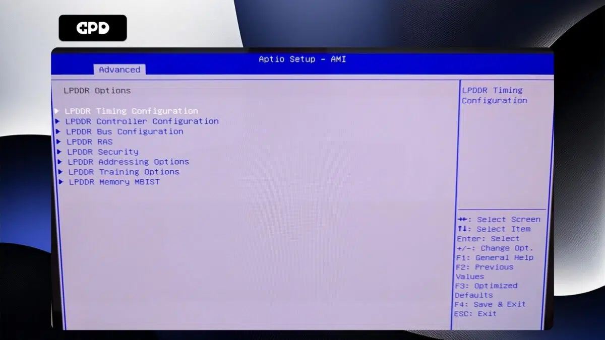 GPD Duo - Opcje LPDDR