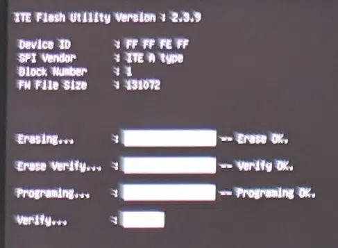 GPD Pocket 4 Atualização da BIOS EC