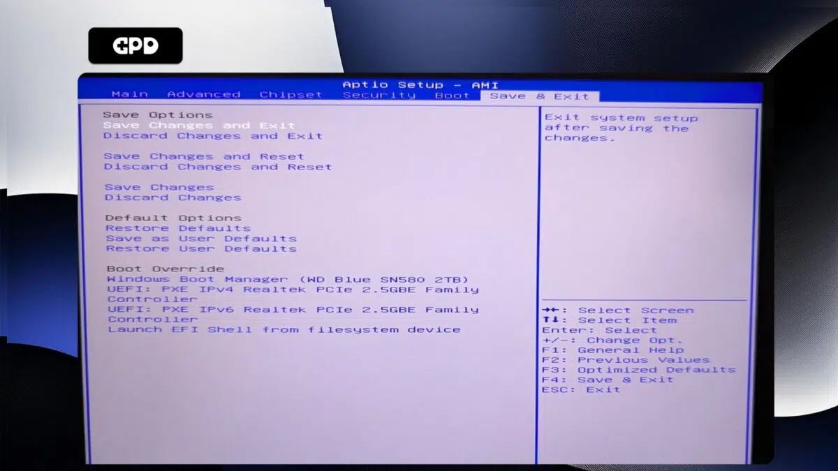 GPD Pocket 4 - Zapisz i wyjdź