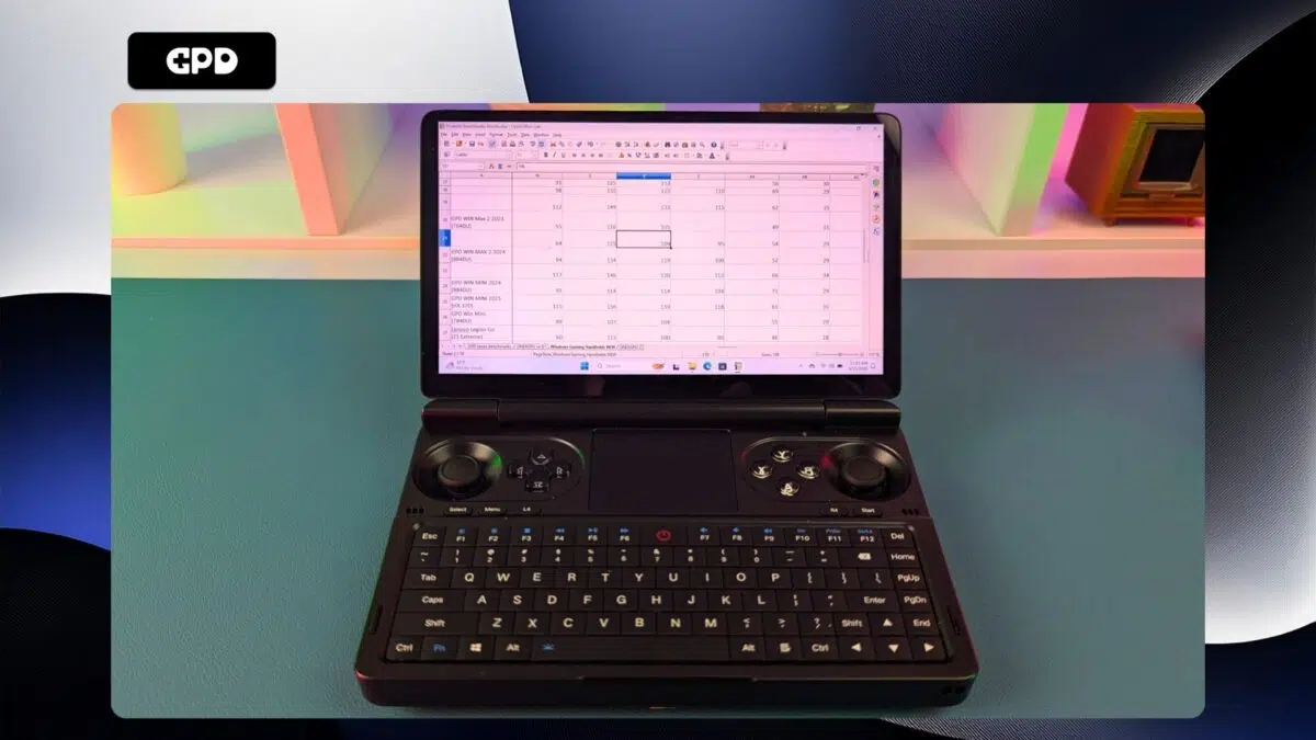 The GPD WIN Mini 2025 is handy for spreadsheets