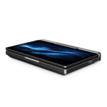 The GPD MicroPC 2 closed flat, highlighting its ultra-portable form factor and durable industrial casing.