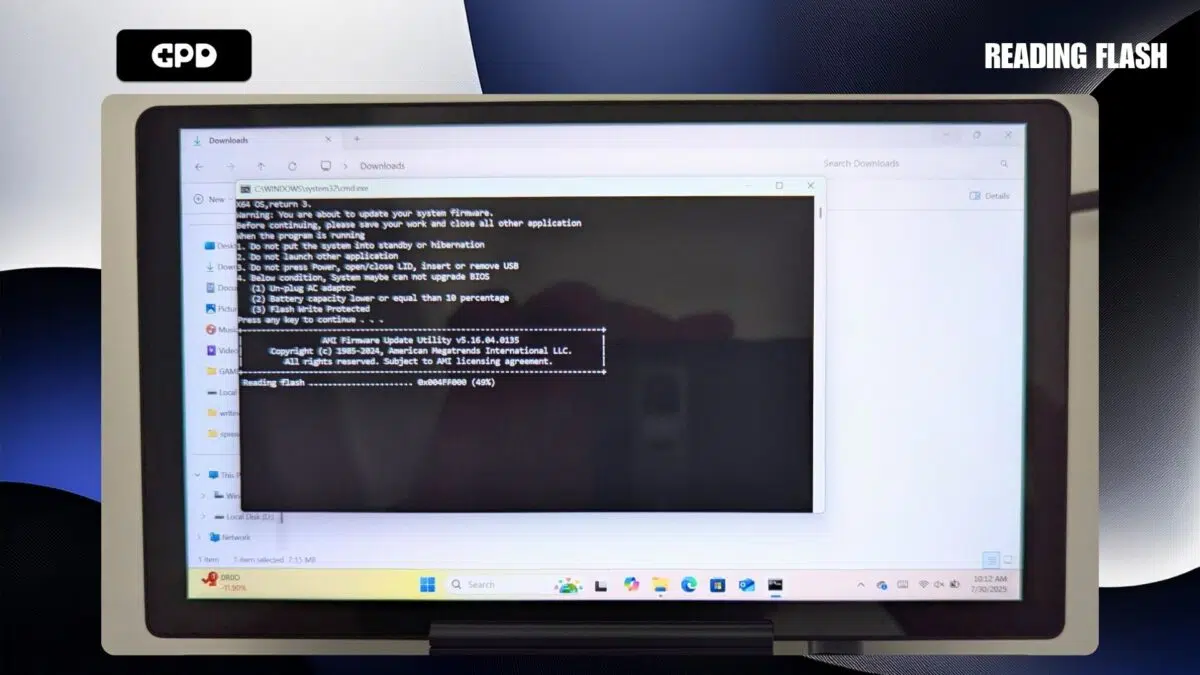 GPD MicroPC 2 BIOS aktualisieren - Flash lesen
