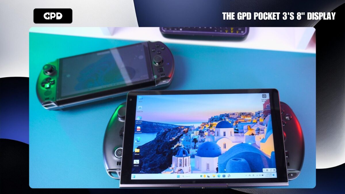 A 8 inch display would considerably increase the size of the handheld