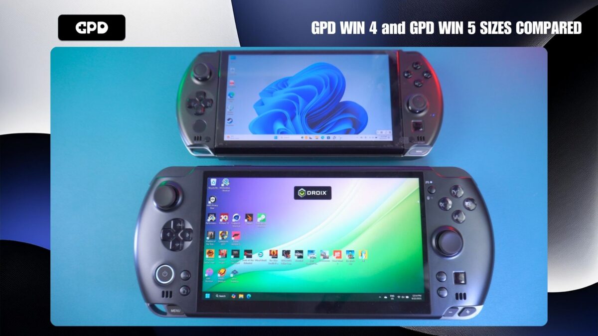 GPD WIN 4 vs GPD WIN 5 size comparison