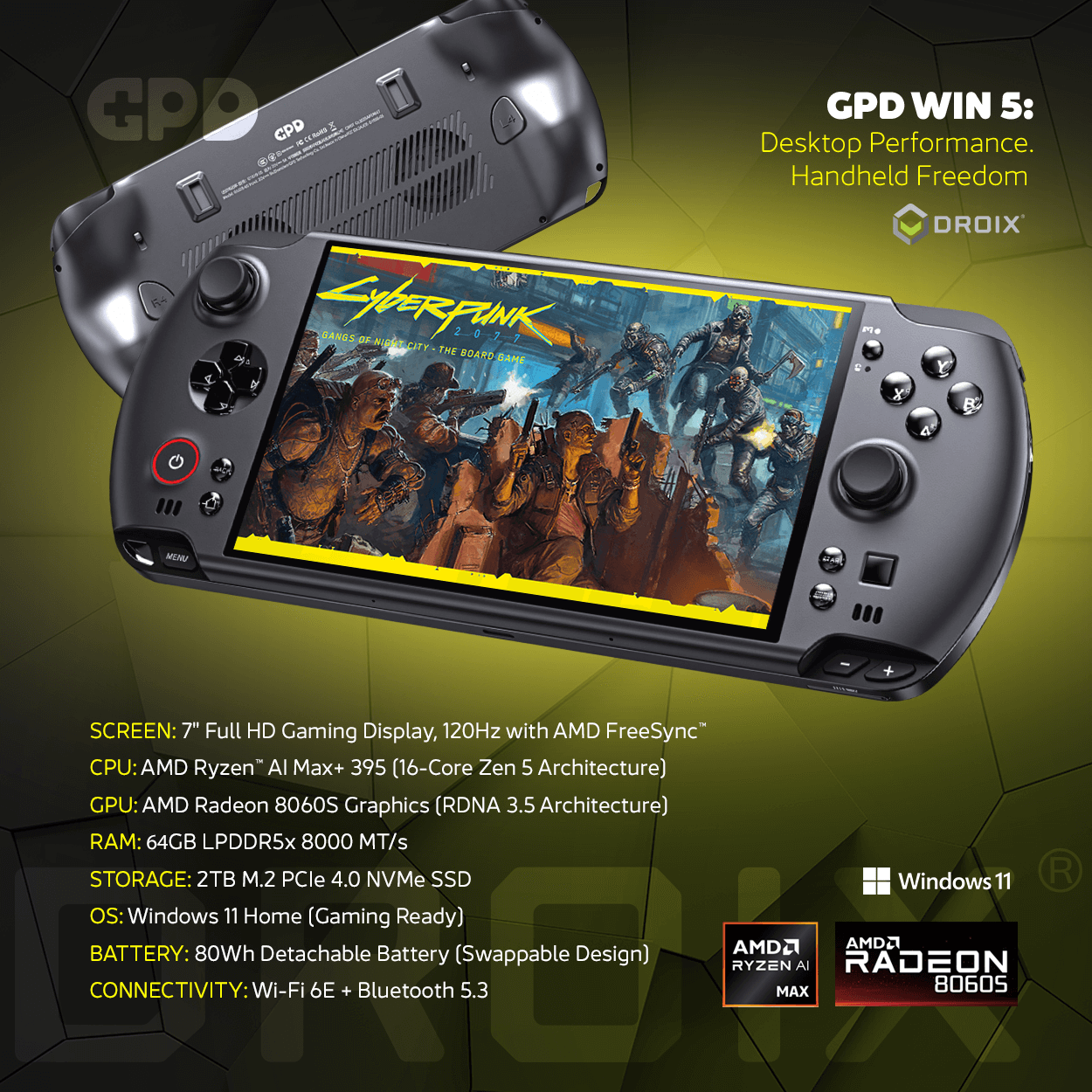GPD WIN 5 究極のハンドヘルド・ゲーミングPC｜GPD