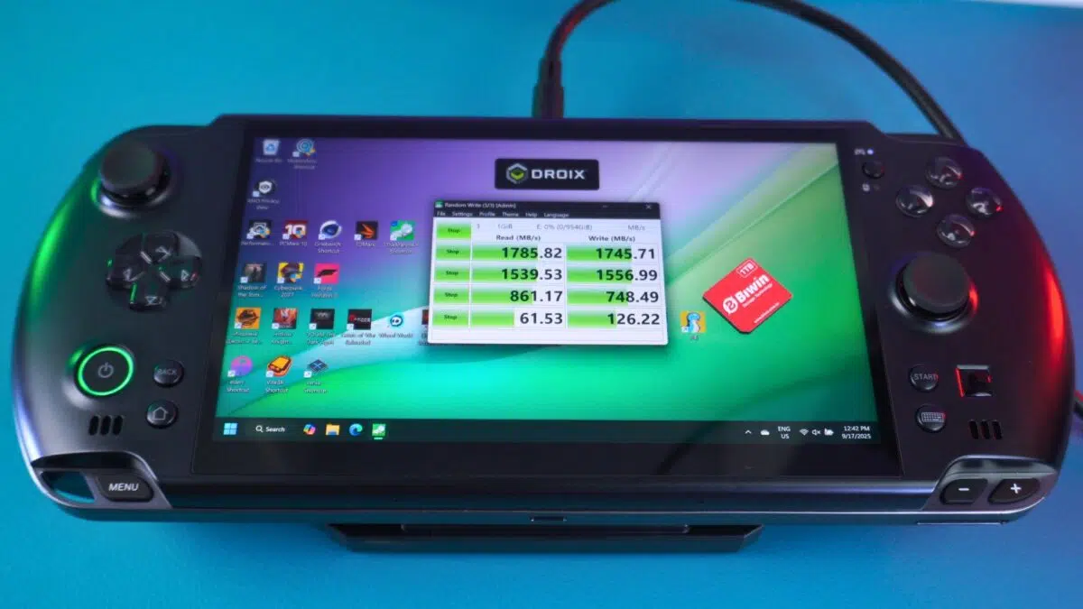 GPD WIN 5 Mini SSD salīdzinošie testi