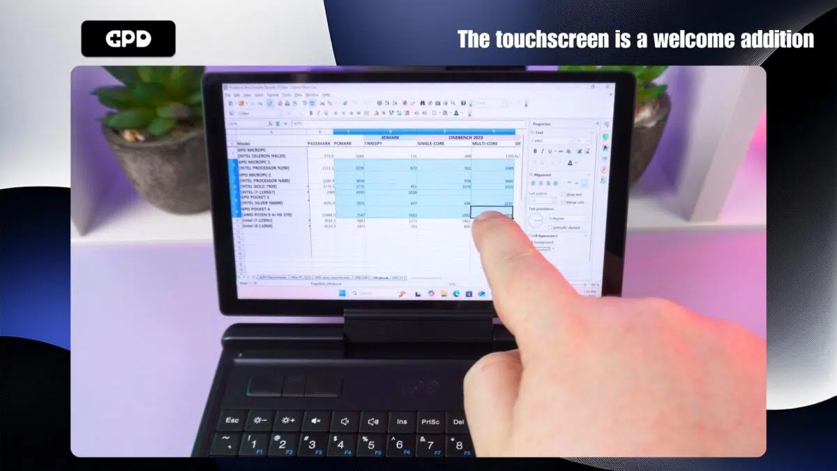 The touchscreen is a welcome addition