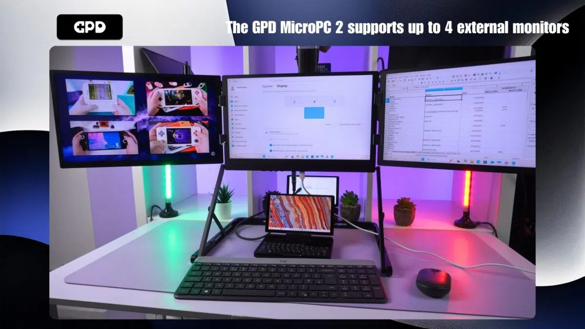 Transformați GPD MicroPC 2 într-o configurație desktop care acceptă până la 4 monitoare externe