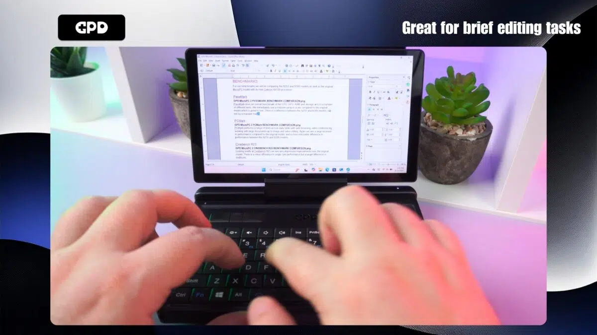 GPD MicroPC 2 Mini-Laptop ist ideal für kurze Bearbeitungsaufgaben