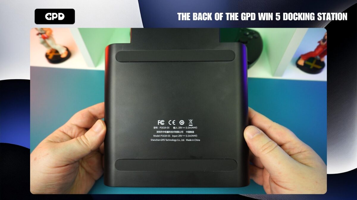 The back of the GPD WIN 5 docking station