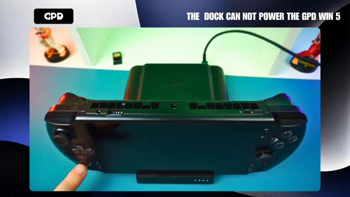 Dokk ei saa toite GPD WIN 5