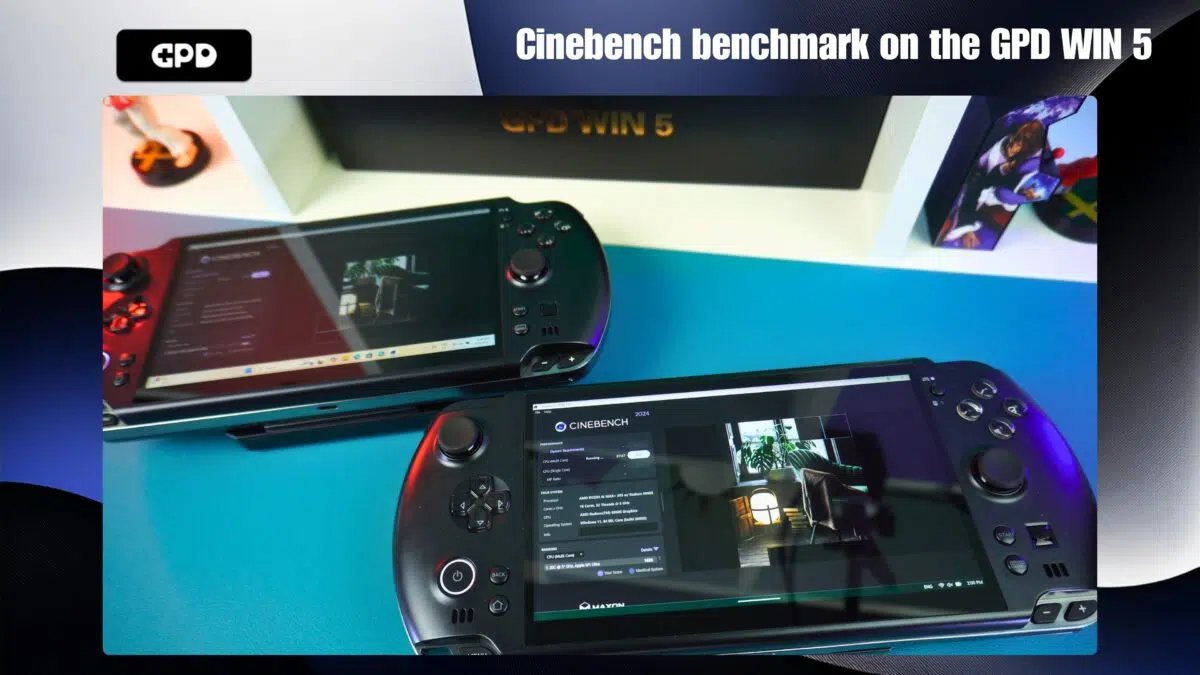 Merilo Cinebench na napravi GPD WIN 5