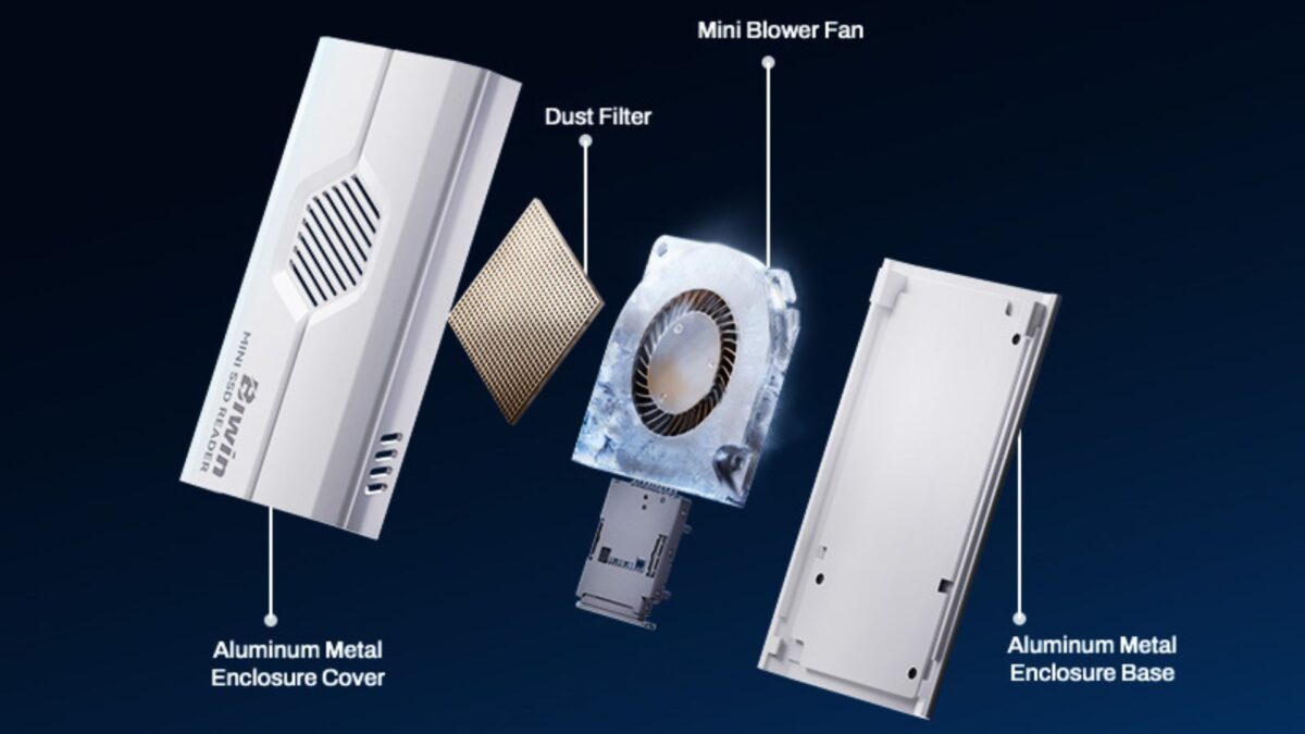 Biwin RD510 Mini SSD Reader with built in cooling fan - GPD | PC Gaming Handhelds & Mini Laptops Biwin RD510 Mini SSD Reader with built in cooling fan