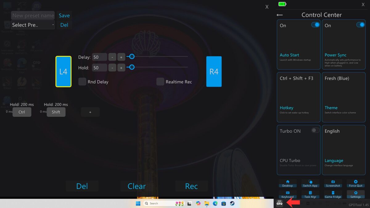 GPD Tool - Back Button Configuration - GPD | PC Gaming Handhelds & Mini Laptops Instrumentul GPD - Configurarea butonului din spate