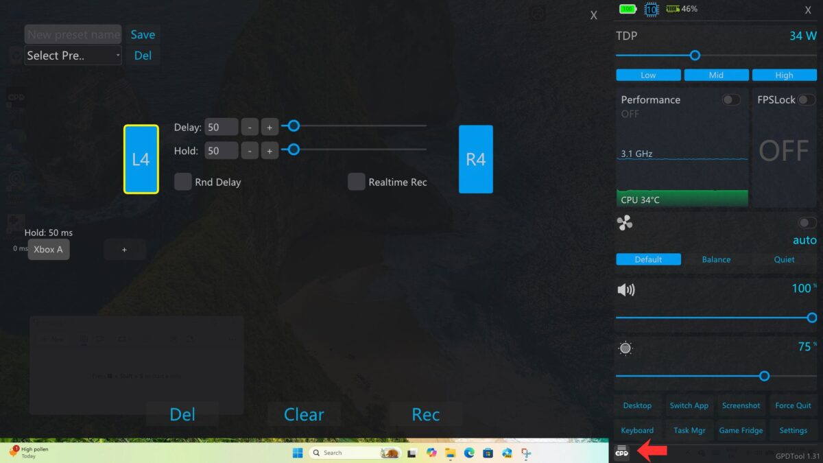 GPD Tool - Back Button Configuration
