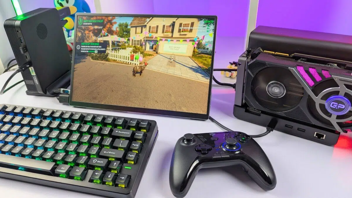 Goat Simulator 3 sur la GPD BOX avec la station d'accueil eGPU GPD G2