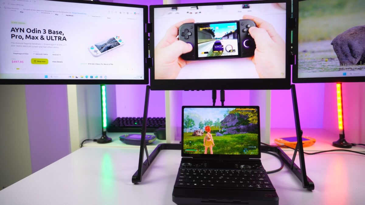 Quad monitor display is a breeze with the GPD WIN MAX 3
